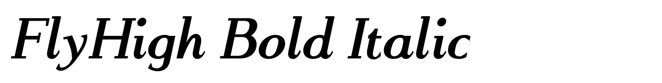 FlyHigh Bold Italic